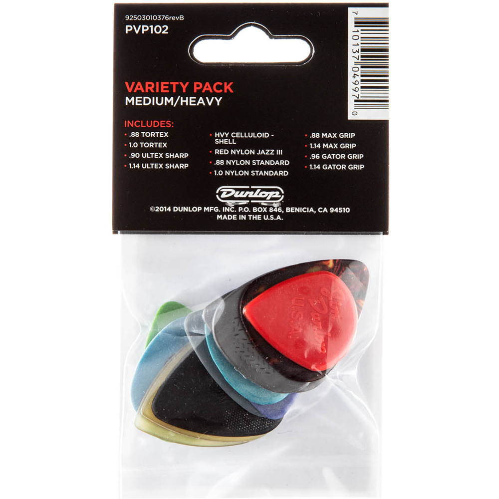 Jim Dunlop Medium Heavy Variety Pack Guitar Picks 12 Pack