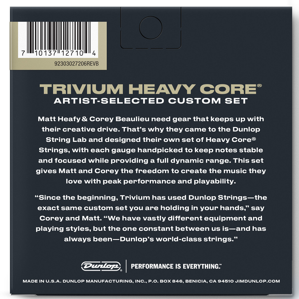 Jim Dunlop Heavy Core Trivium Electric Guitar Strings (10/52)